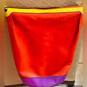 Celine multicolor genuine leather bucket bag